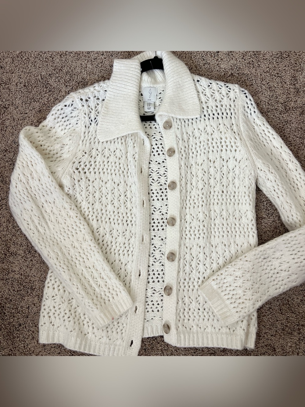 Joie Cream Knit Cardigan